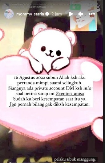 Instagram Story suami Virgoun