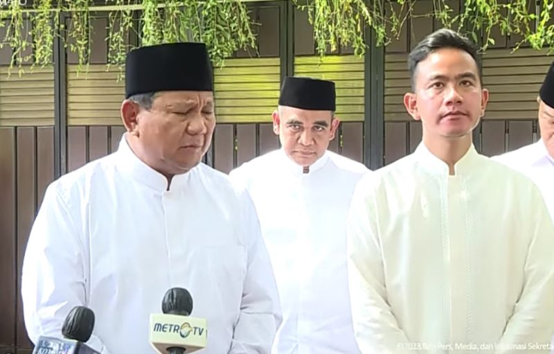Prabowo Subianto bersama Gibran