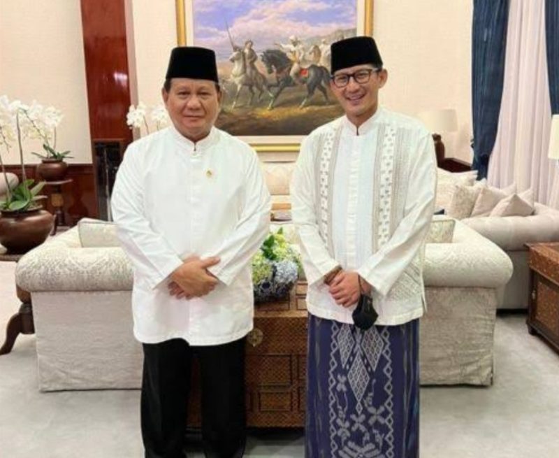 Prabowo Subianto dengan Sandiaga Uno