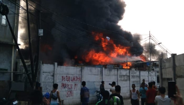 Kebakaran di Kapuk Muara, Jakarta Utara