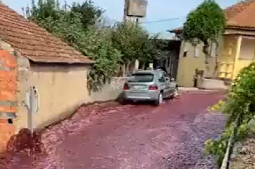 Sungai anggur merah di Portugal