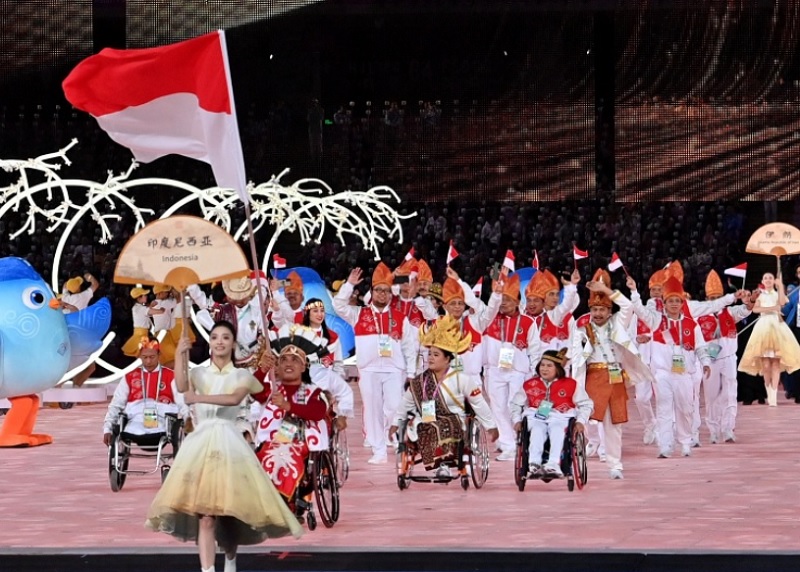 Defile Kontingen Indonesia di Asian Para Games 2022 Hangzhou