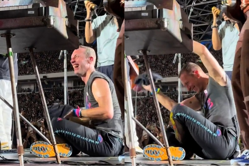 Chris Martin di panggung GBK