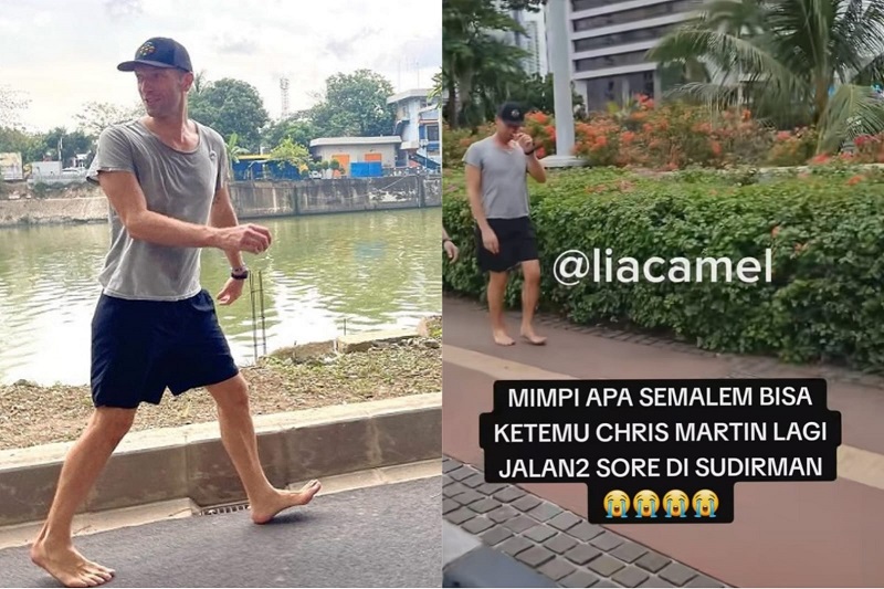 Chris Martin nyeker di Jakarta