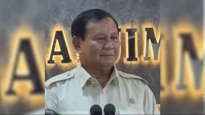 Prabowo Subianto Sedih