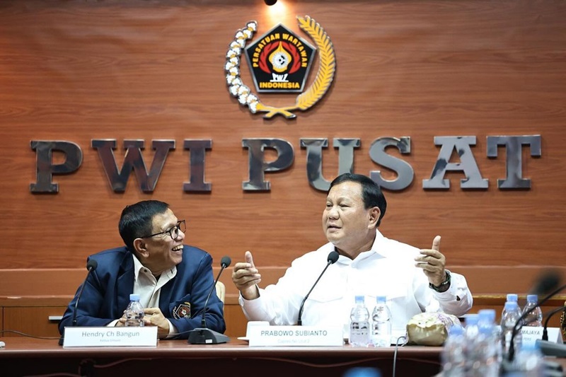 Prabowo di PWI Pusat