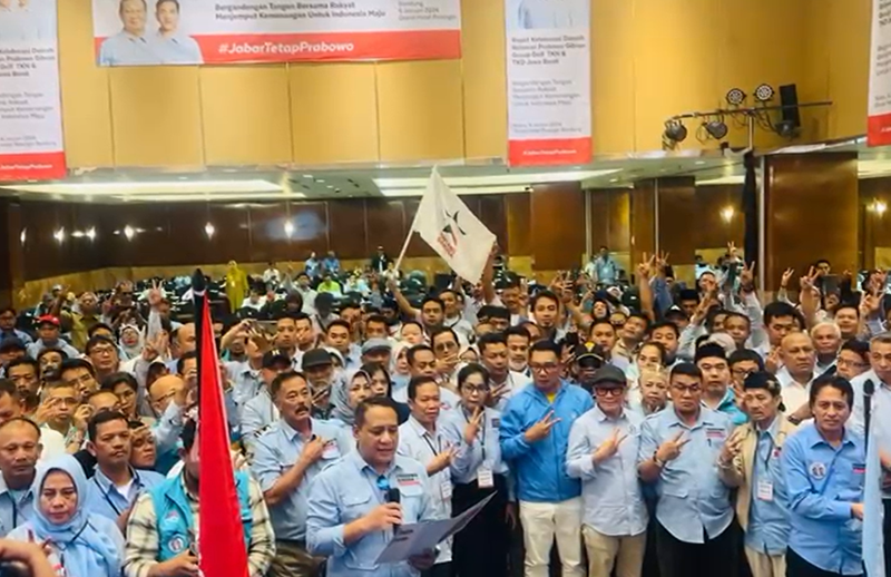 Relawan Prabowo Gibran se Jawa Barat