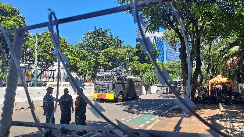 Pengamanan Polisi di KPU RI