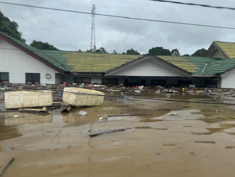 Kondisi banjir di Mahulu