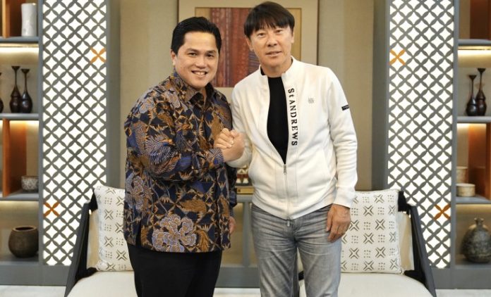 Erick Thohir dan Shin Tae-yong