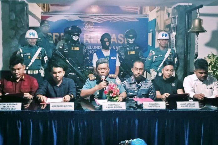 lanal bintan rilis pengungkapan kasus narkoba