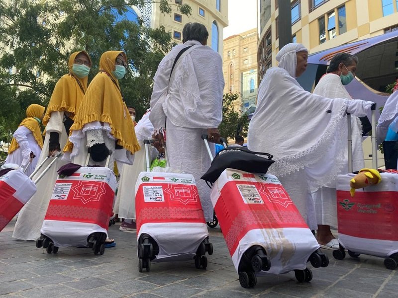 persiapan pemberangkatan kloter terakhir dari madinah ke makkah