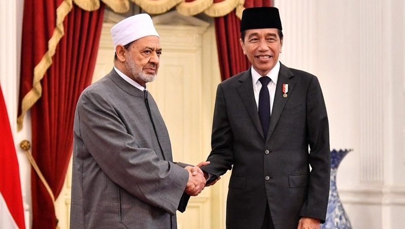 presiden jokowi bersama grand syekh al azhar