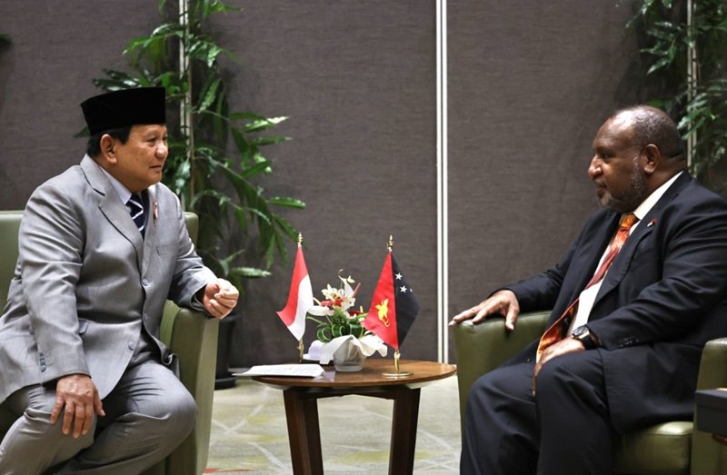 Prabowo Subianto dan PM Papua Nugini