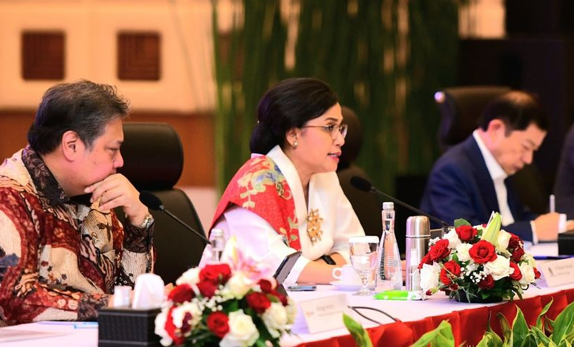 Sri Mulyani Indrawati dalam konferensi pers RAPBN 2025