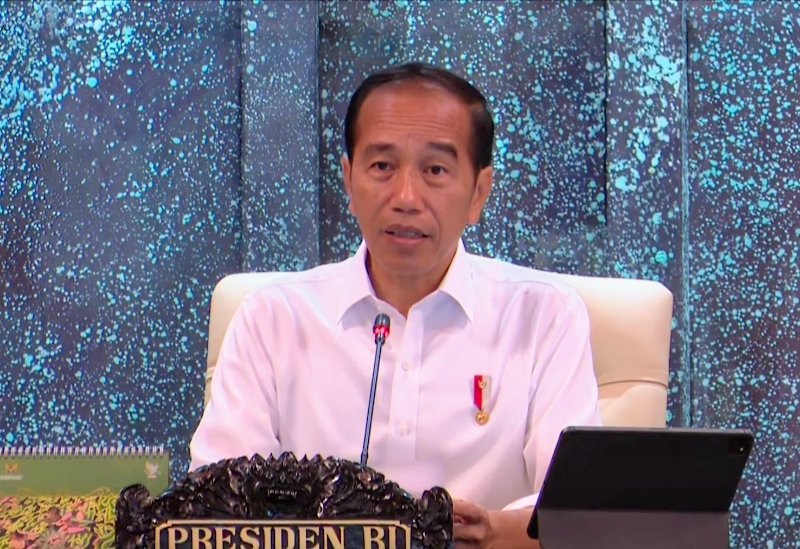 presiden jokowi dalam sidang kabinet perdana di ikn
