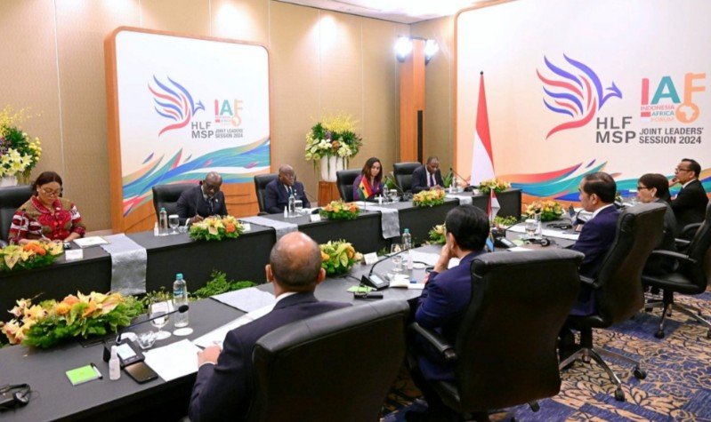 Jokowi bersama Presiden Ghana