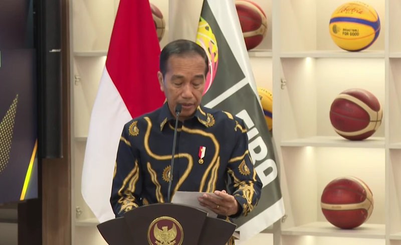 Jokowi di FIBA 2