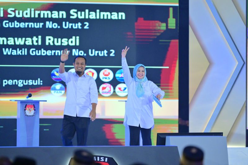 Calon Gubernur Sulsel Andi Sudirman Sulaiman dan Calon Wakil Gubernur Sulsel, Fatmawati Rusdi