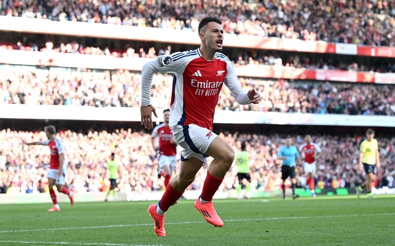 Gabriel Martinelli selebrasi gol lawan Soouthampton