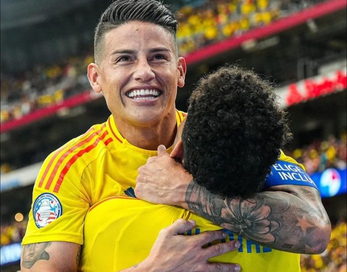 Luis Diaz dan James Rodriguez di Timnas Kolombia