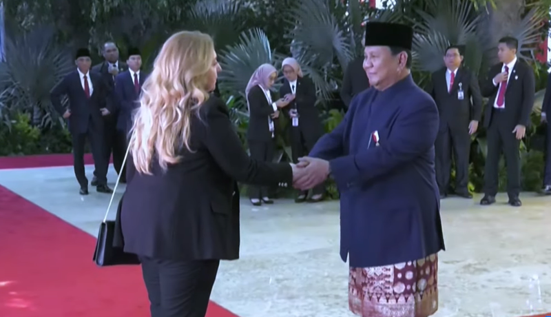 Prabowo Subianto sambut tamu negara
