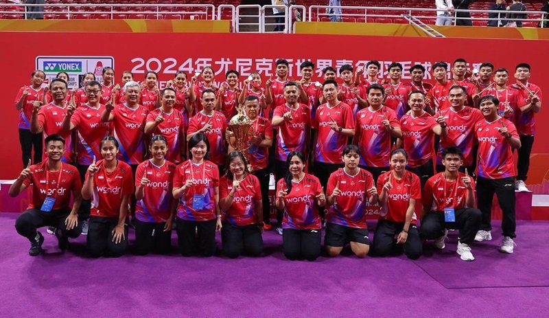 Tim Badminton Junior Indonesia juara Piala Suhandinata 2024