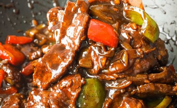 Tumis sapi dan paprika lada hitam