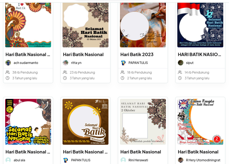 Twibbon Hari Batik Nasional