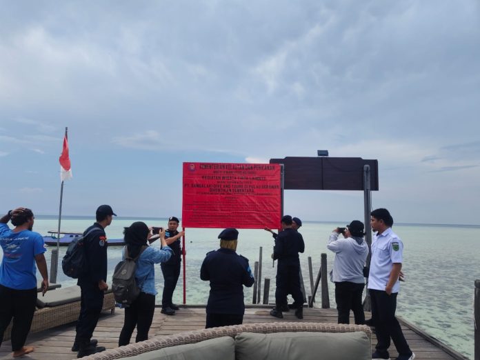 PSDKP Stasiun Tarakan Melakukan Penyegelan Pembangunan Resort PT Sangalaki Dive and Tours di Tanjung Redeb