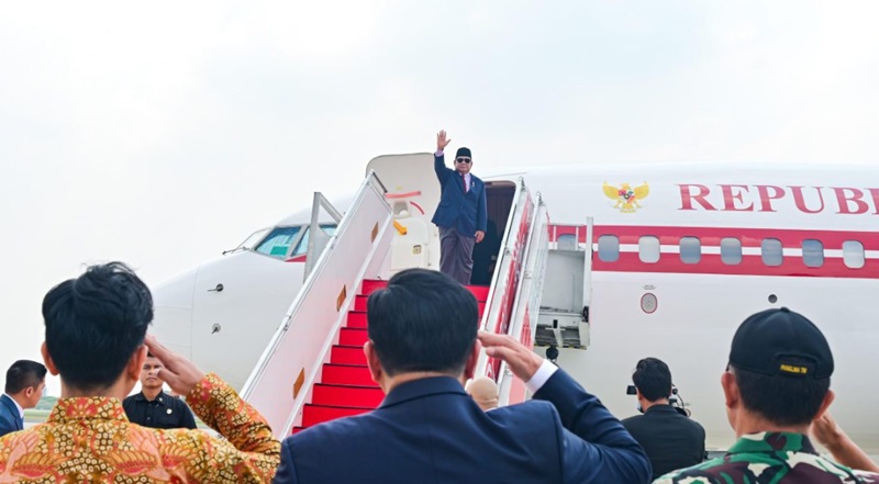 Presiden Prabowo bertolak ke luar negeri