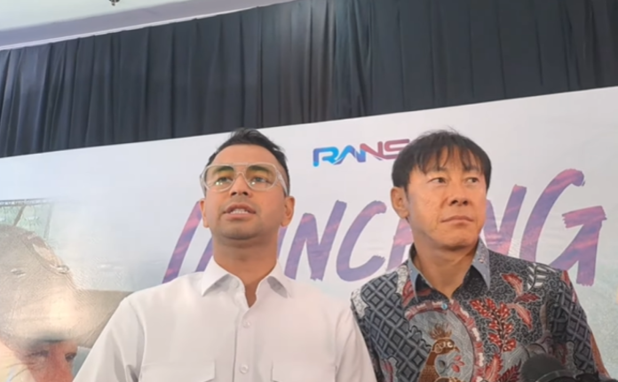 Raffi Ahmad dan Shin Tae-yong di kantor RANS Entertainment