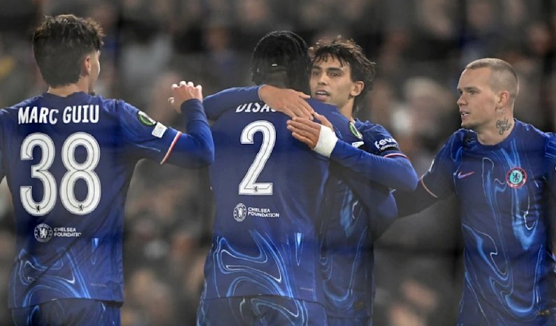 Skuad Chelsea saat pesta gol lawan Noah