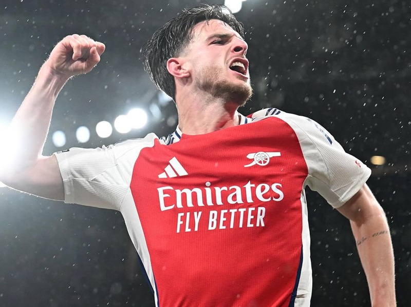 Declan Rice, pemain andalan Arsenal.