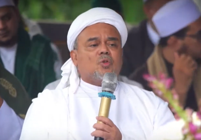 Habib Rizieq di Haul 6 Laskar FPI di Megamendung