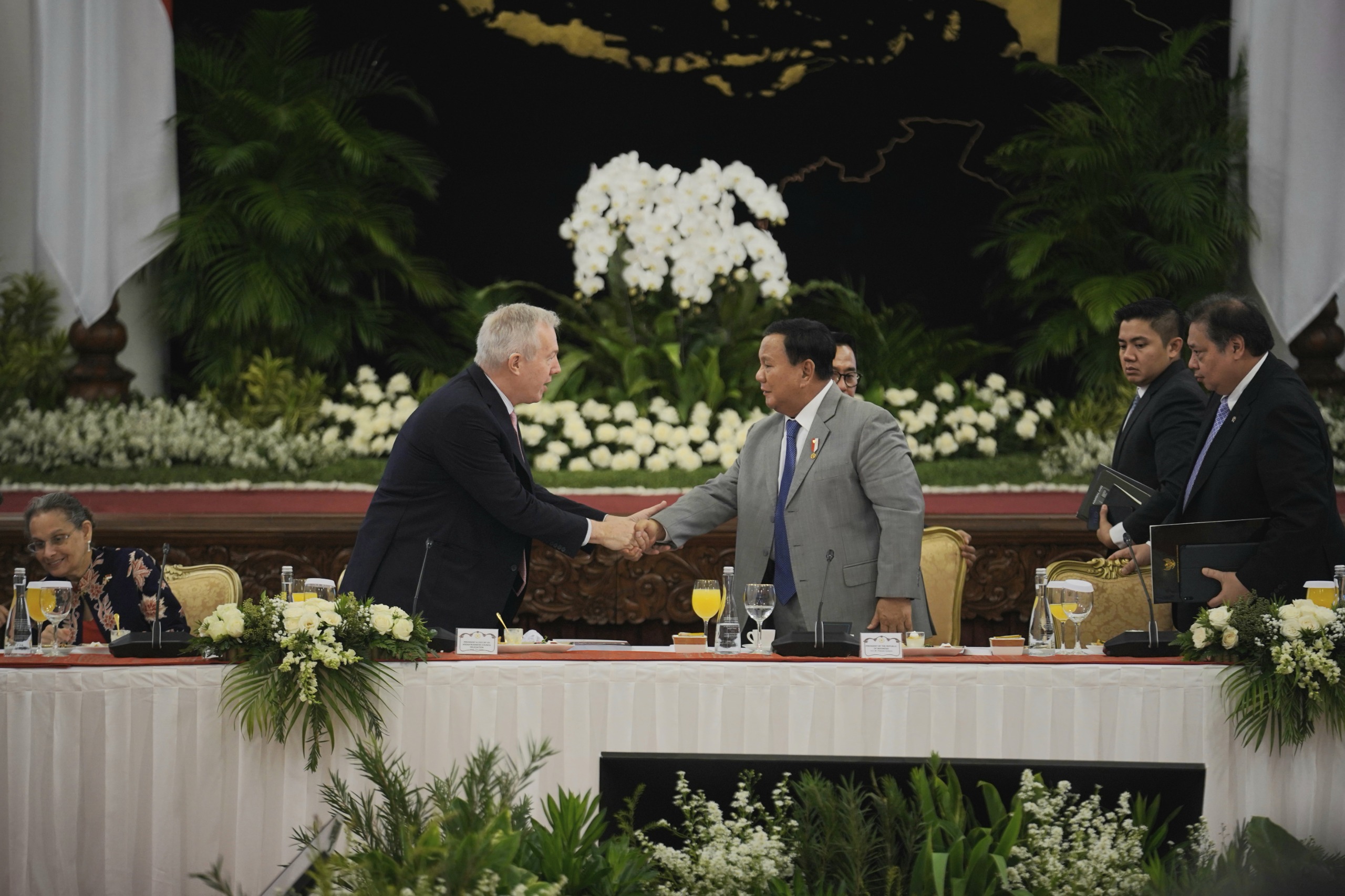 Prabowo Bertemu Para Pimpinan Perusahaan AS di Istana