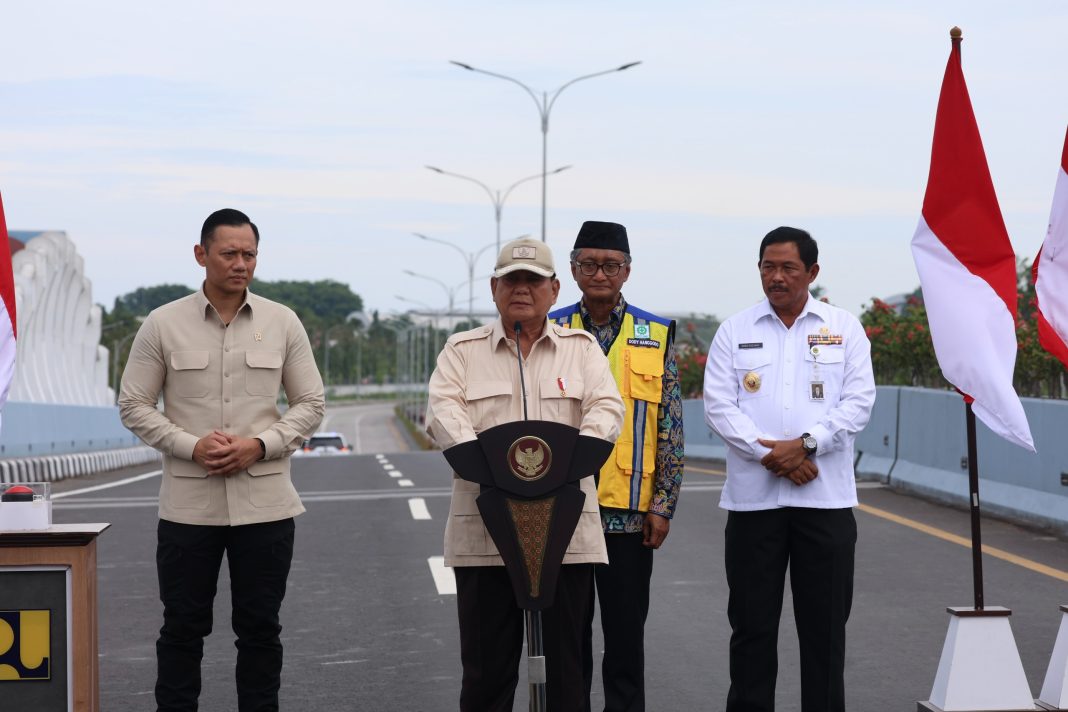 Prabowo Resmikan Infrastruktur