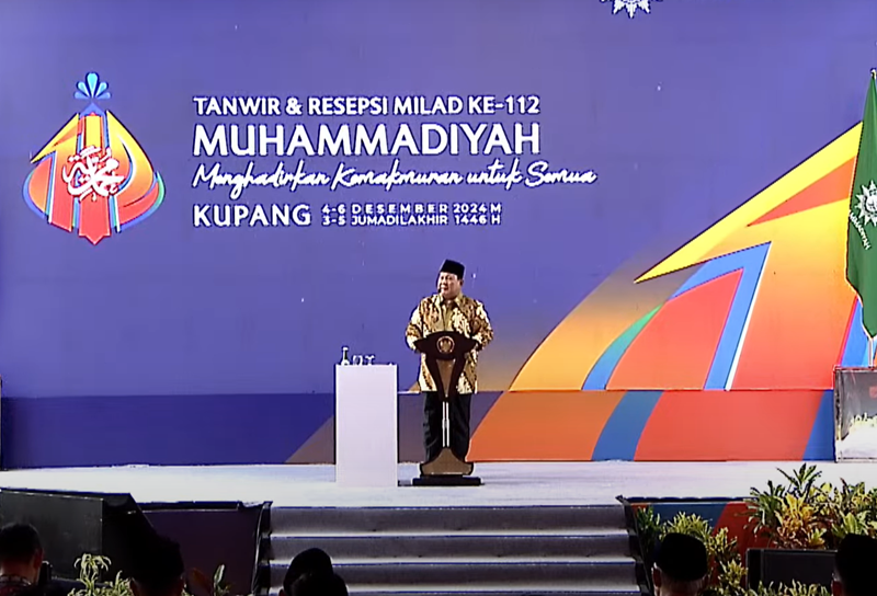 Prabowo Subianto di Milad 112 Muhammadiyah di Kupang Prabowo Subianto di Milad 112 Muhammadiyah di Kupang