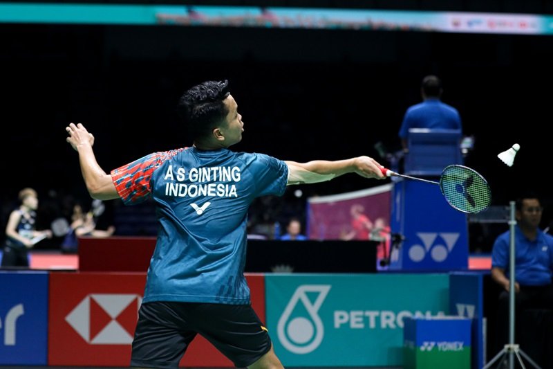 Anthony Ginting saat berlaga di Malaysia Open 2025