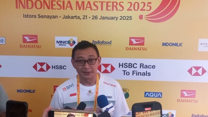 Imam Tohari, pelatih tunggal putri badminton Indonesia menjelaskan kondisi soal Gregoria Mariska Tunjung di Indonesia Masters 2025