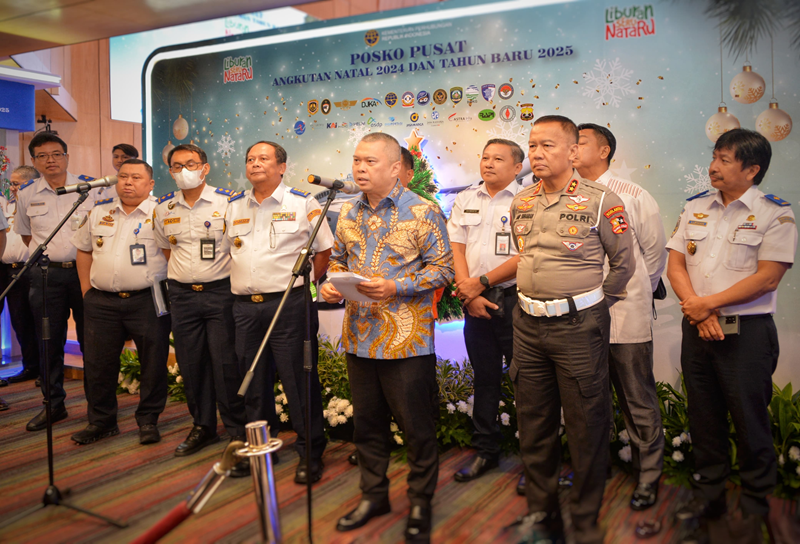 Konferensi pers penutupan Posko Pusat Angkutan Natal 2024 dan Tahun Baru 2025