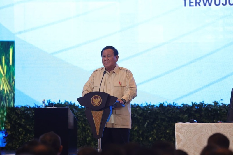 Presiden Prabowo di Rapim TNI Polri 2025