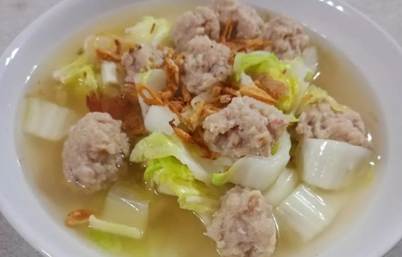 Sup Sawi Putih Ayam Cincang