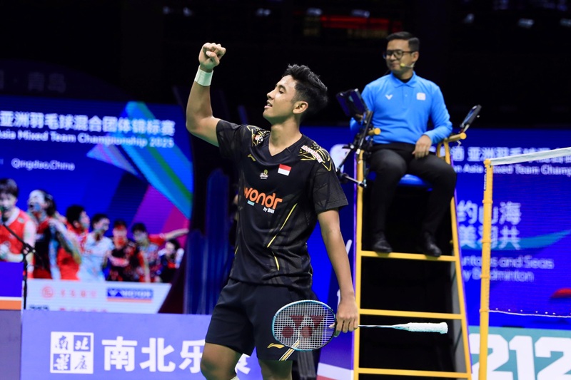 Alwi Farhan di Kejuaraan Badminton Beregu Campuran Asia 2025