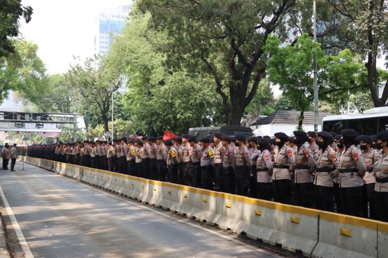 Ops PAM AUR Mahasiswa di Patung Kuda 17 Feb 2025