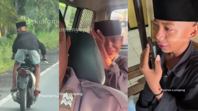 bocah mewek ditangkap polisi