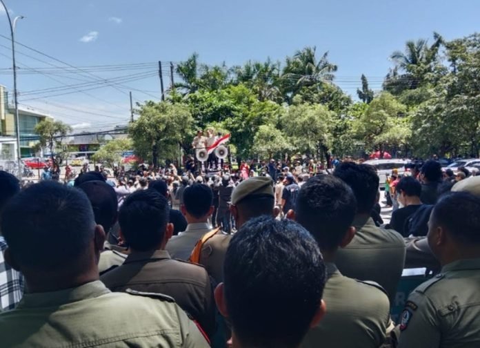 demo ojol di Makassar