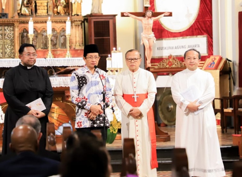 Nasaruddin Umar di Gereja Katedral Jakarta