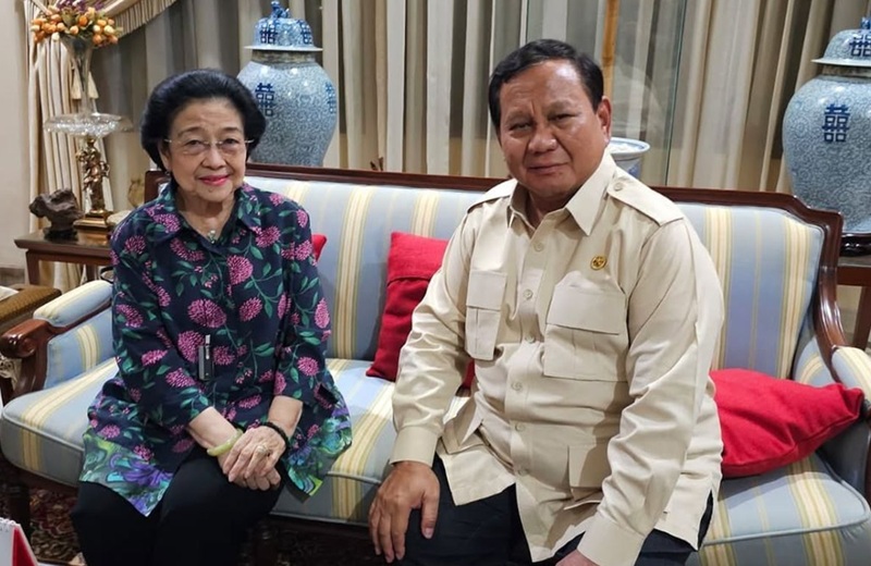 Presiden Prabowo Subianto bersama Megawati