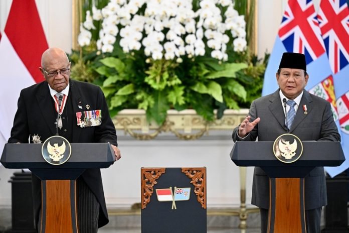 Presiden Prabowo dan PM Rabuka di Istana Merdeka, Jakarta
